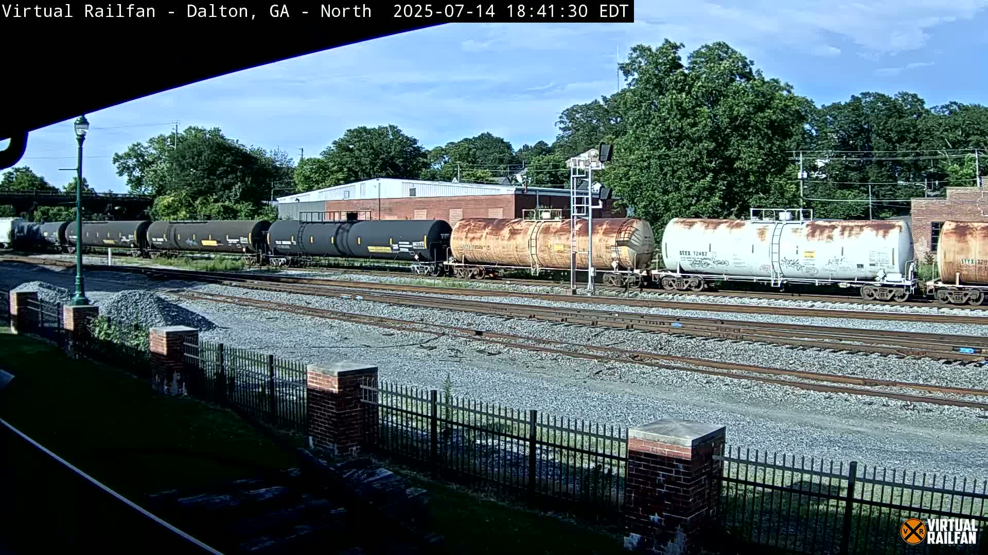 Dalton Railway Road from Dalton freight Depot Live Cam - Dalton, Whitfield, Georgia, USA