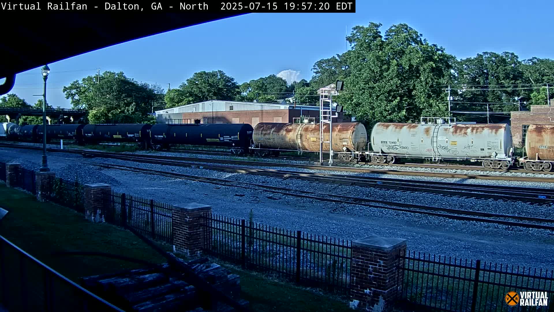 Dalton Railway Road from Dalton freight Depot Live Cam - Dalton, Whitfield, Georgia, USA