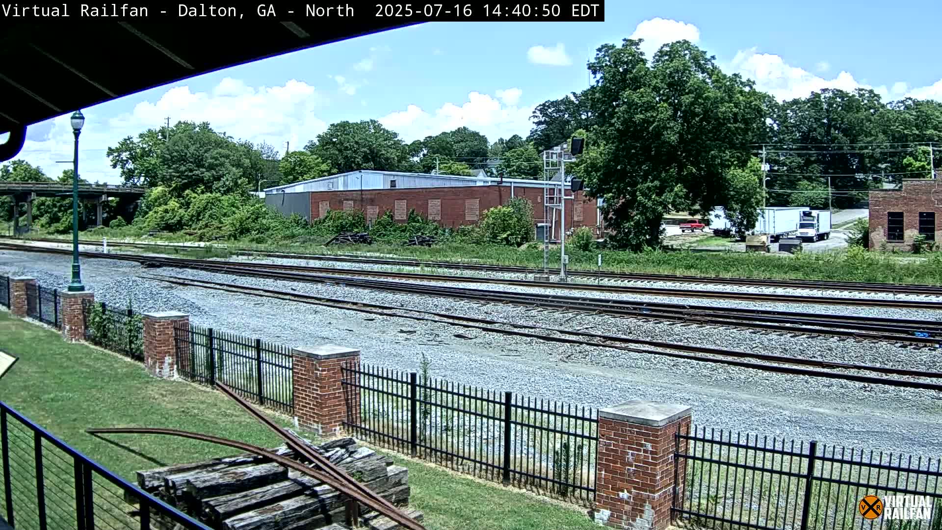 Dalton Railway Road from Dalton freight Depot Live Cam - Dalton, Whitfield, Georgia, USA