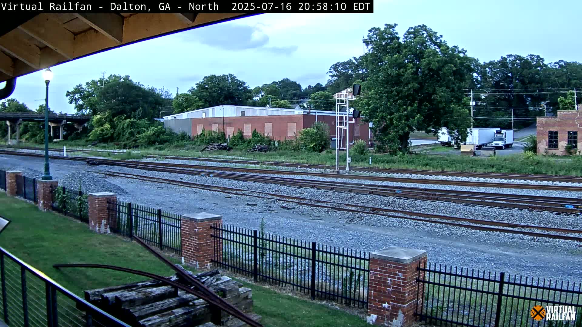 Dalton Railway Road from Dalton freight Depot Live Cam - Dalton, Whitfield, Georgia, USA