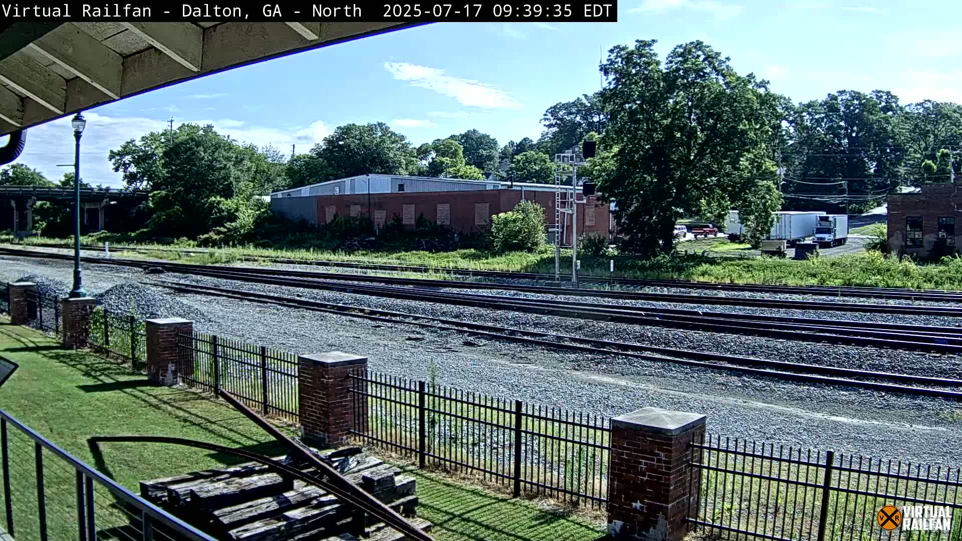Dalton Railway Road from Dalton freight Depot Live Cam - Dalton, Whitfield, Georgia, USA