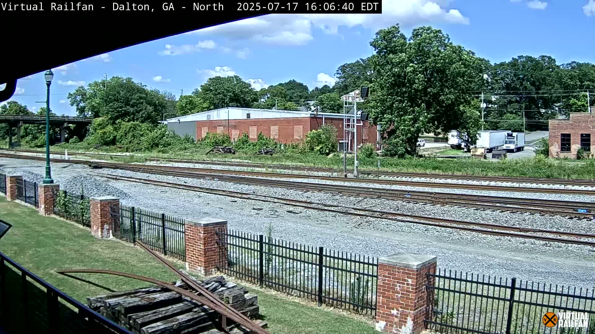 Dalton Railway Road from Dalton freight Depot Live Cam - Dalton, Whitfield, Georgia, USA