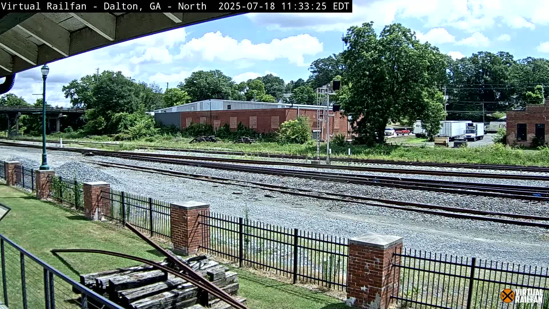 Dalton Railway Road from Dalton freight Depot Live Cam - Dalton, Whitfield, Georgia, USA