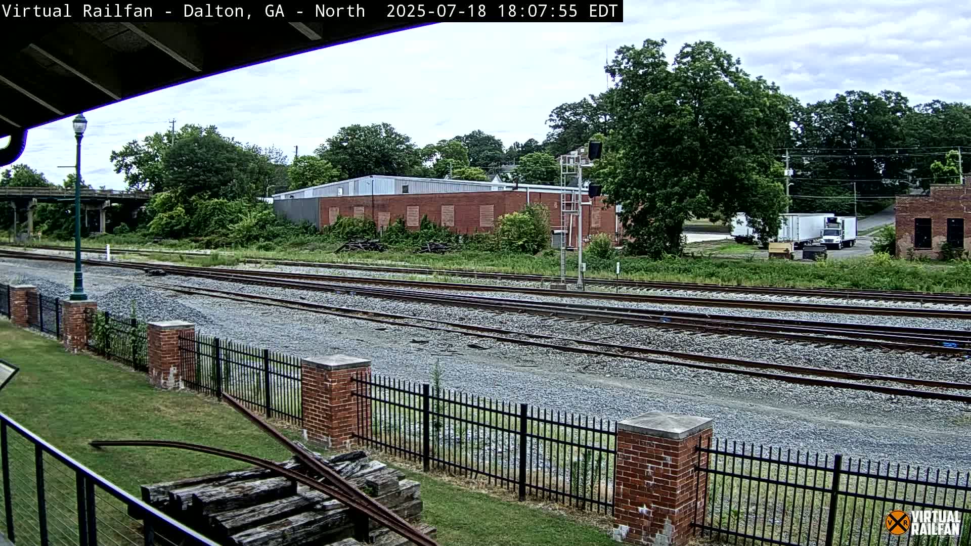 Dalton Railway Road from Dalton freight Depot Live Cam - Dalton, Whitfield, Georgia, USA