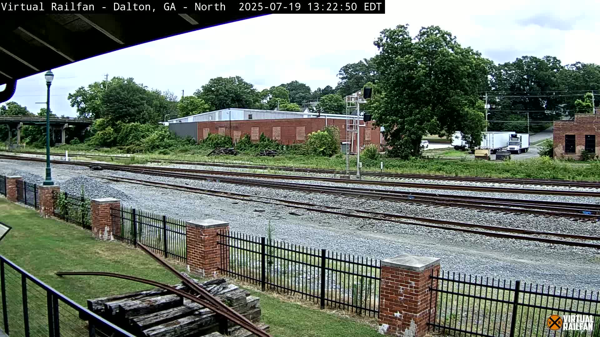 Dalton Railway Road from Dalton freight Depot Live Cam - Dalton, Whitfield, Georgia, USA