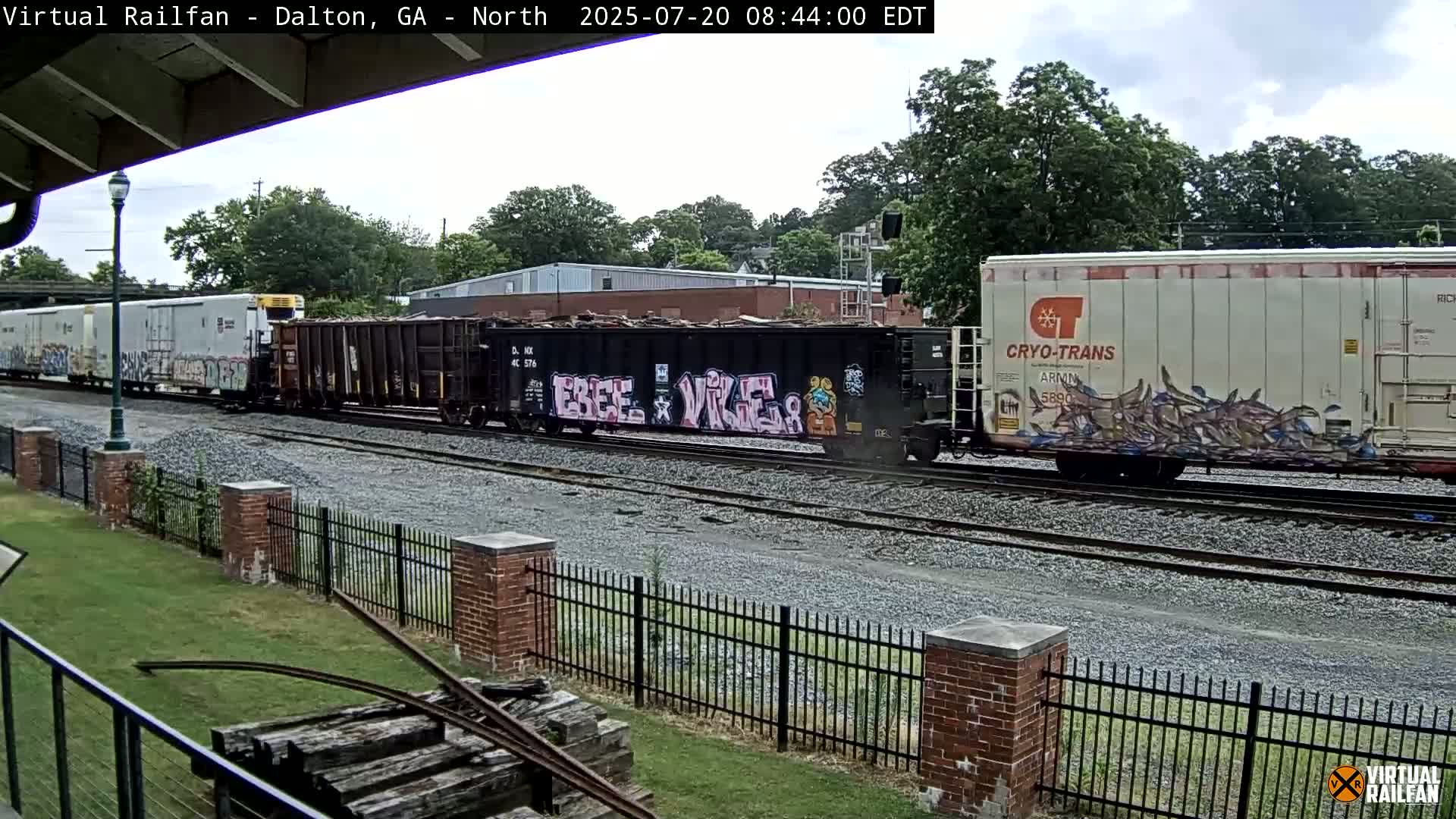 Dalton Railway Road from Dalton freight Depot Live Cam - Dalton, Whitfield, Georgia, USA
