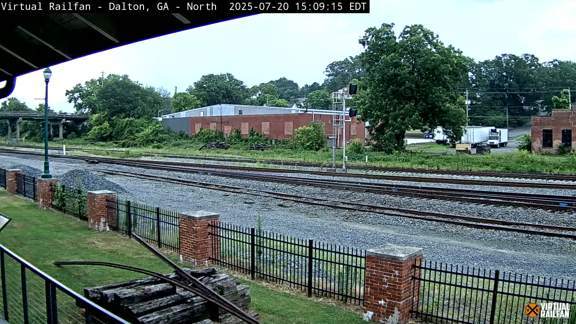 Dalton Railway Road from Dalton freight Depot Live Cam - Dalton, Whitfield, Georgia, USA