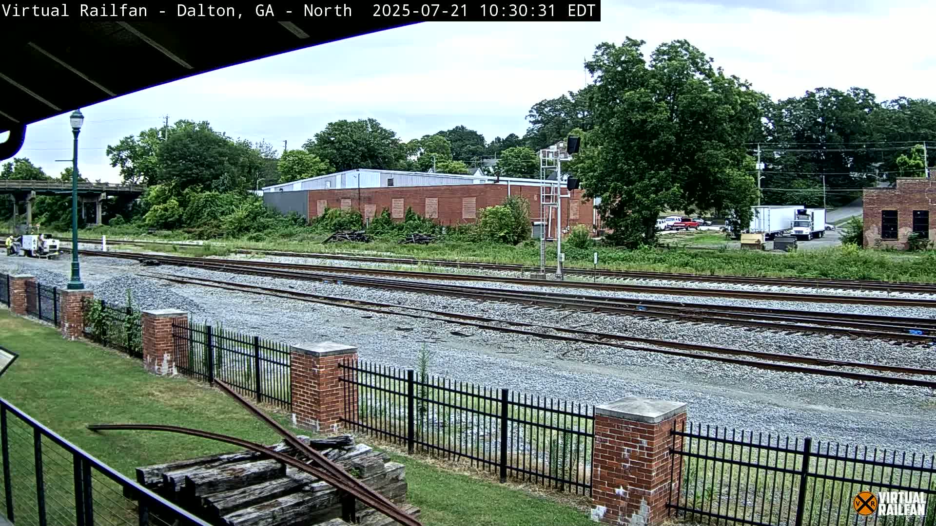 Dalton Railway Road from Dalton freight Depot Live Cam - Dalton, Whitfield, Georgia, USA