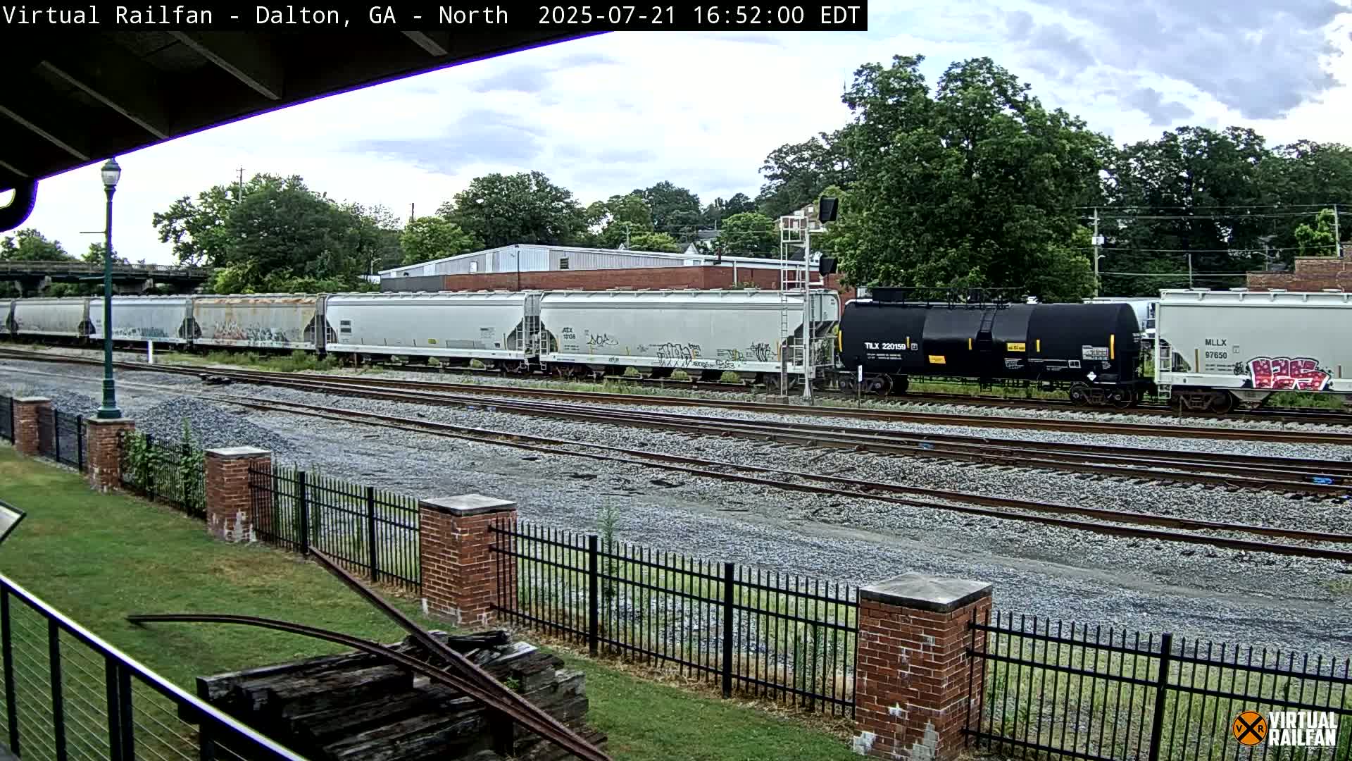 Dalton Railway Road from Dalton freight Depot Live Cam - Dalton, Whitfield, Georgia, USA
