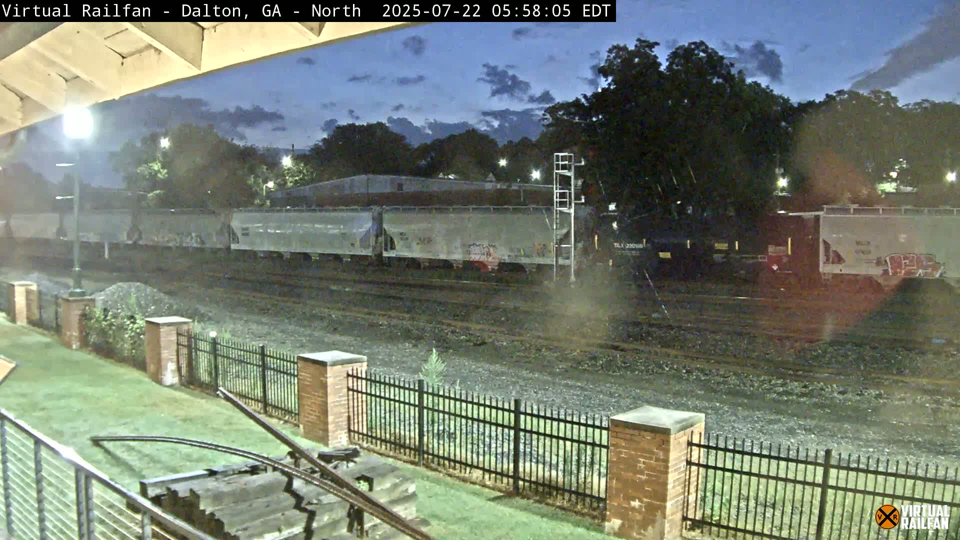 Dalton Railway Road from Dalton freight Depot Live Cam - Dalton, Whitfield, Georgia, USA