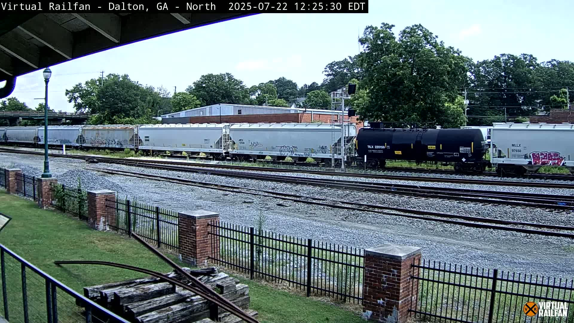 Dalton Railway Road from Dalton freight Depot Live Cam - Dalton, Whitfield, Georgia, USA