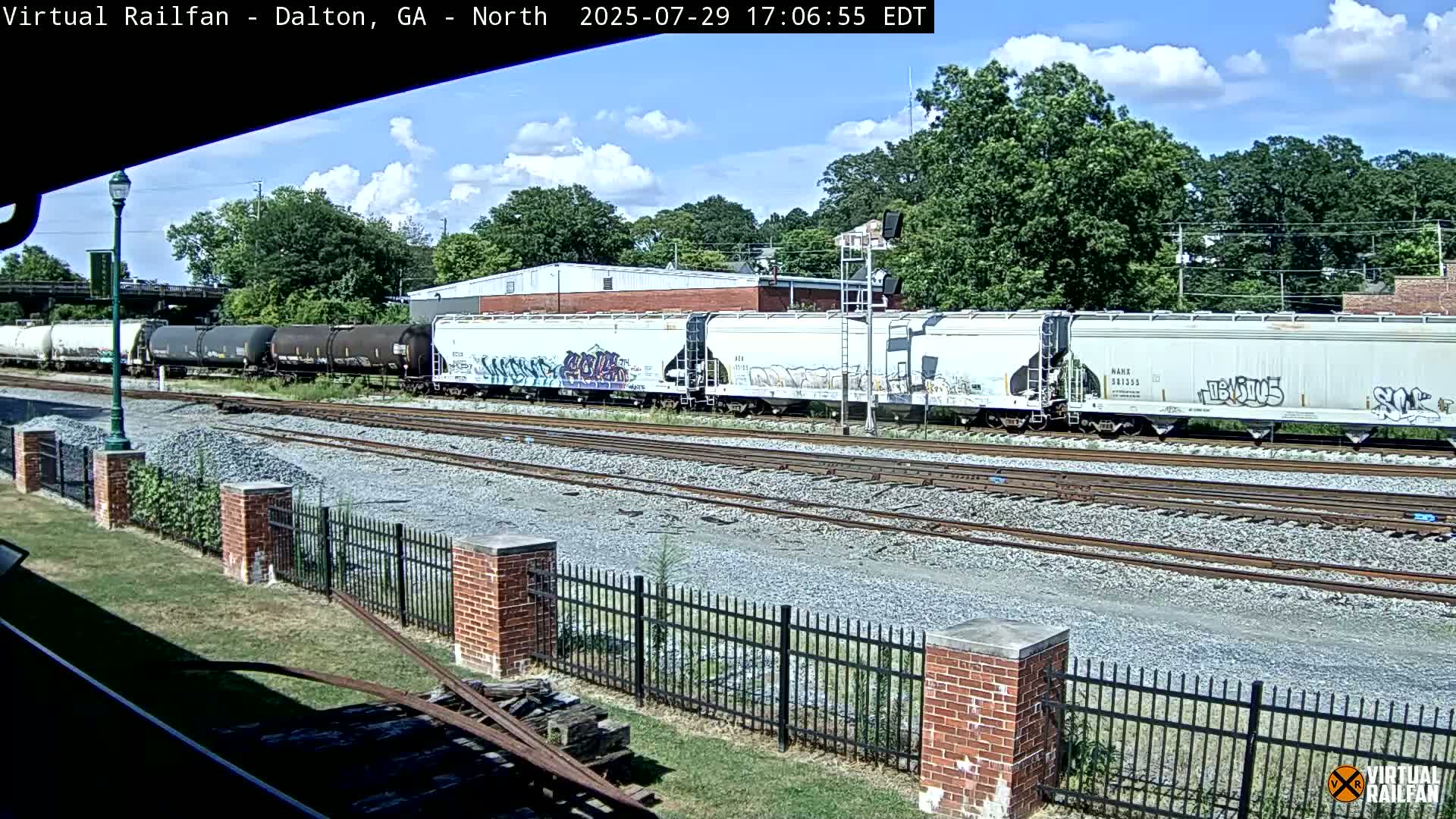 Dalton Railway Road from Dalton freight Depot Live Cam - Dalton, Whitfield, Georgia, USA