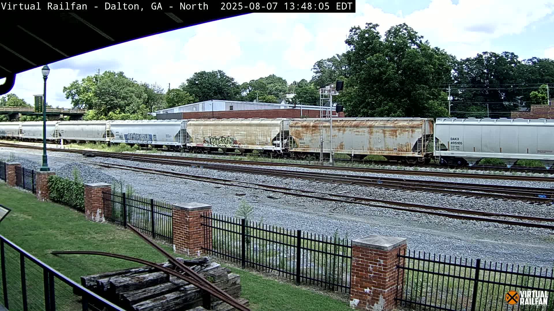 Dalton Railway Road from Dalton freight Depot Live Cam - Dalton, Whitfield, Georgia, USA