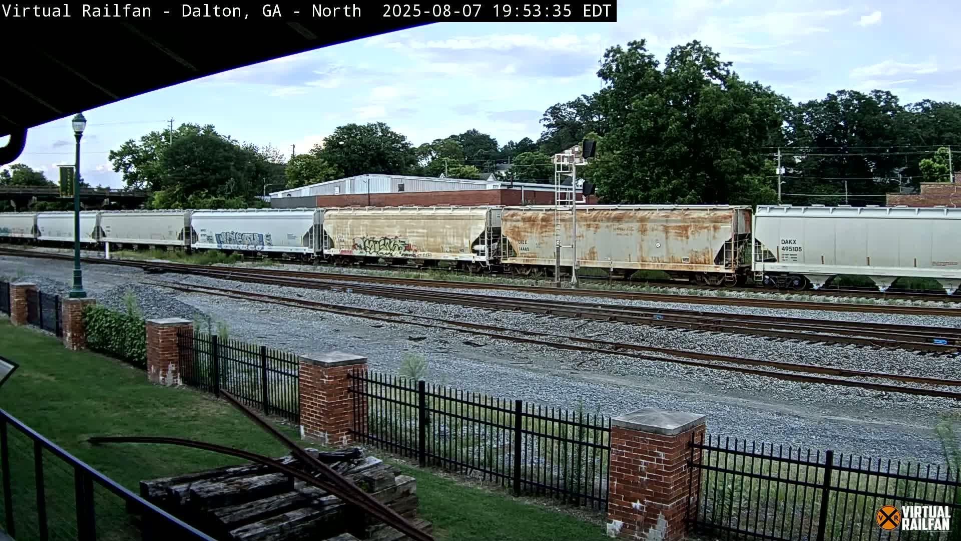 Dalton Railway Road from Dalton freight Depot Live Cam - Dalton, Whitfield, Georgia, USA
