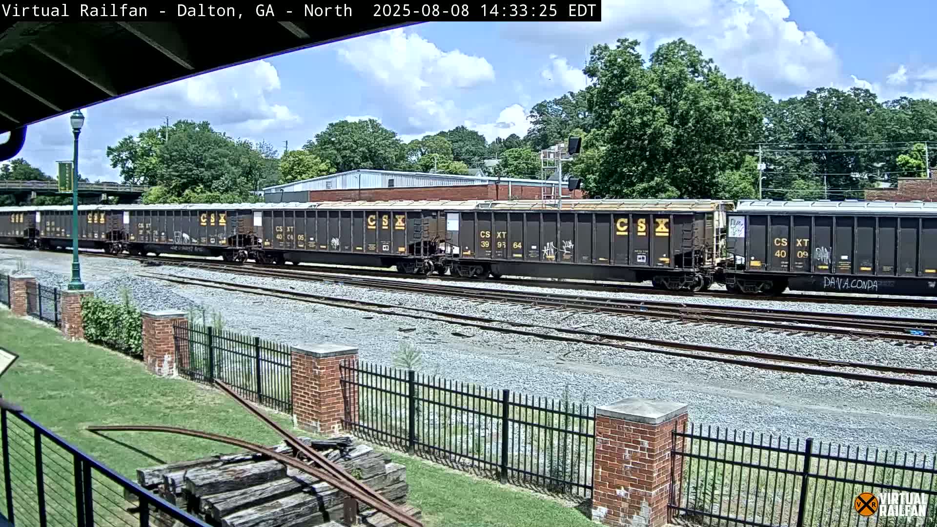 Dalton Railway Road from Dalton freight Depot Live Cam - Dalton, Whitfield, Georgia, USA