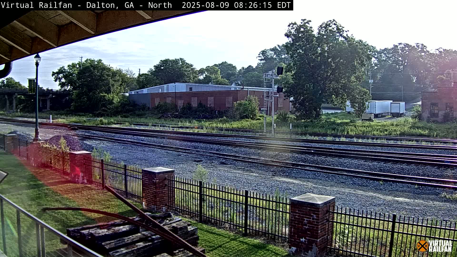 Dalton Railway Road from Dalton freight Depot Live Cam - Dalton, Whitfield, Georgia, USA
