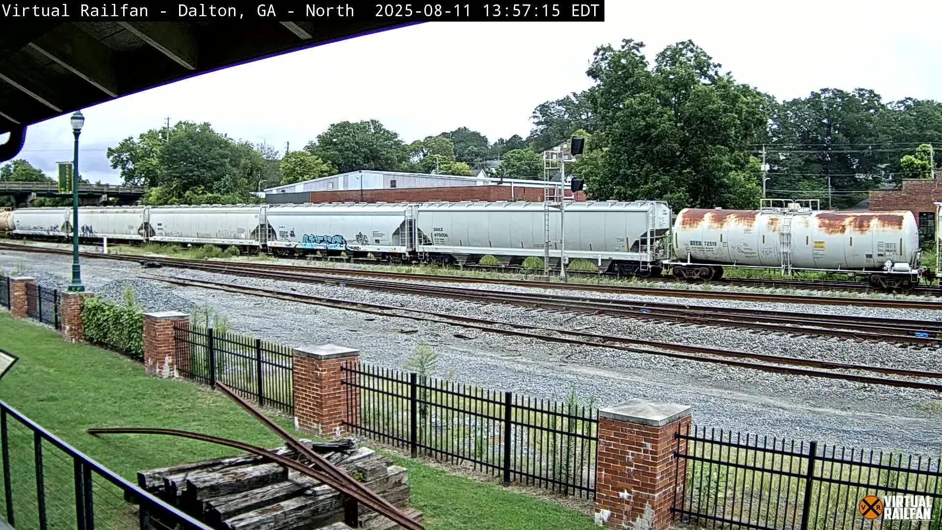Dalton Railway Road from Dalton freight Depot Live Cam - Dalton, Whitfield, Georgia, USA