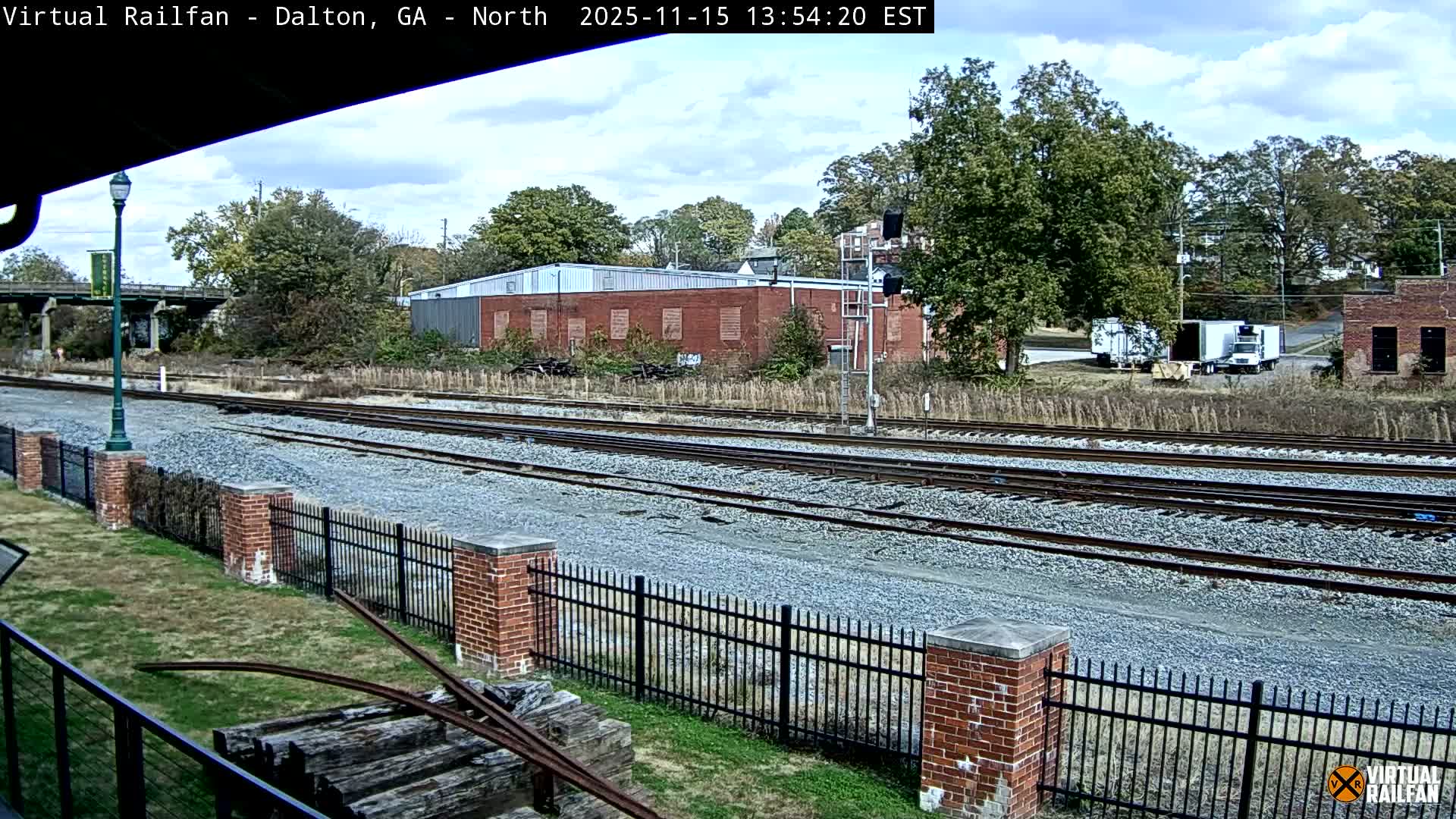 Dalton Railway Road from Dalton freight Depot Live Cam - Dalton, Whitfield, Georgia, USA