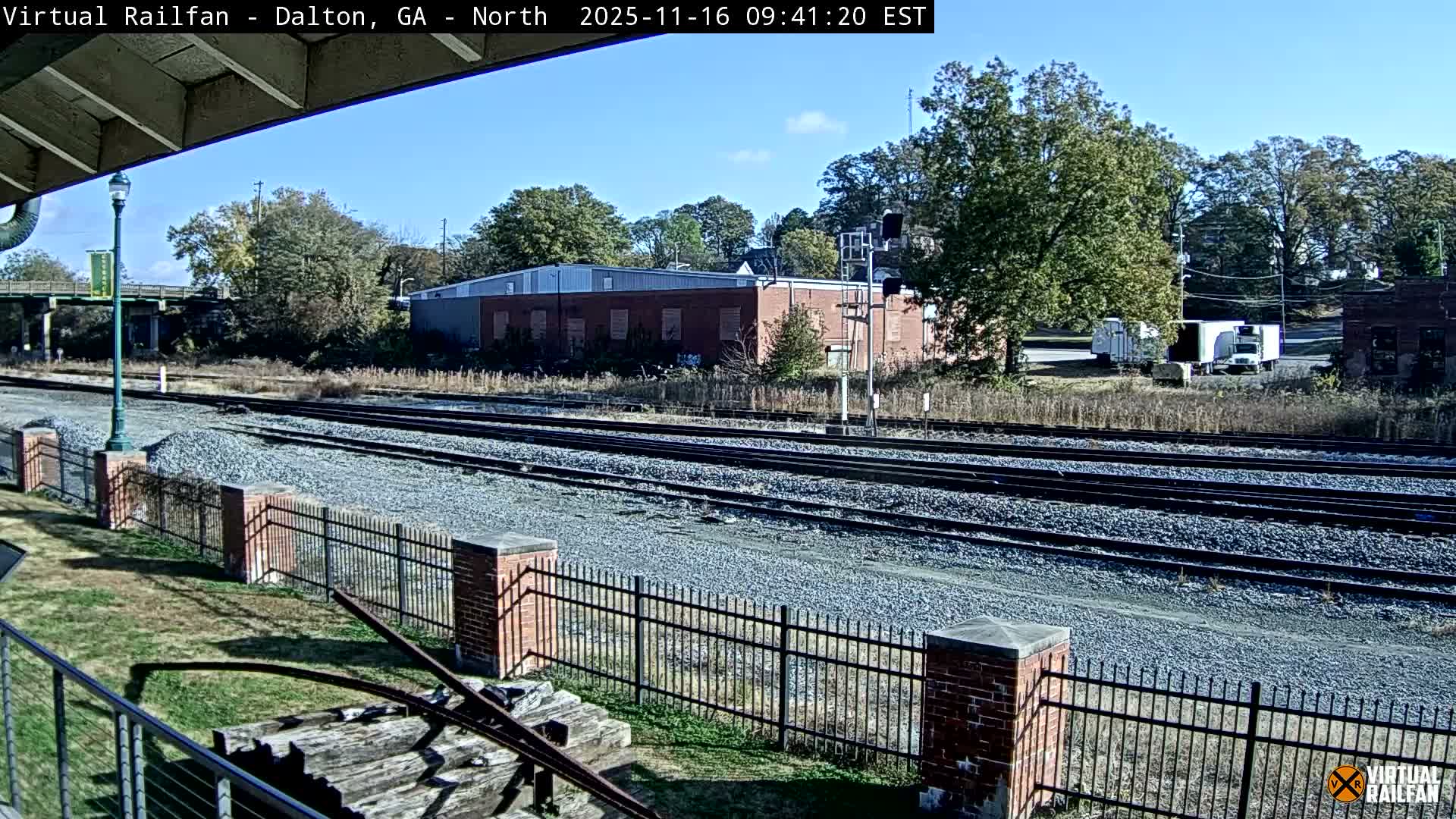 Dalton Railway Road from Dalton freight Depot Live Cam - Dalton, Whitfield, Georgia, USA
