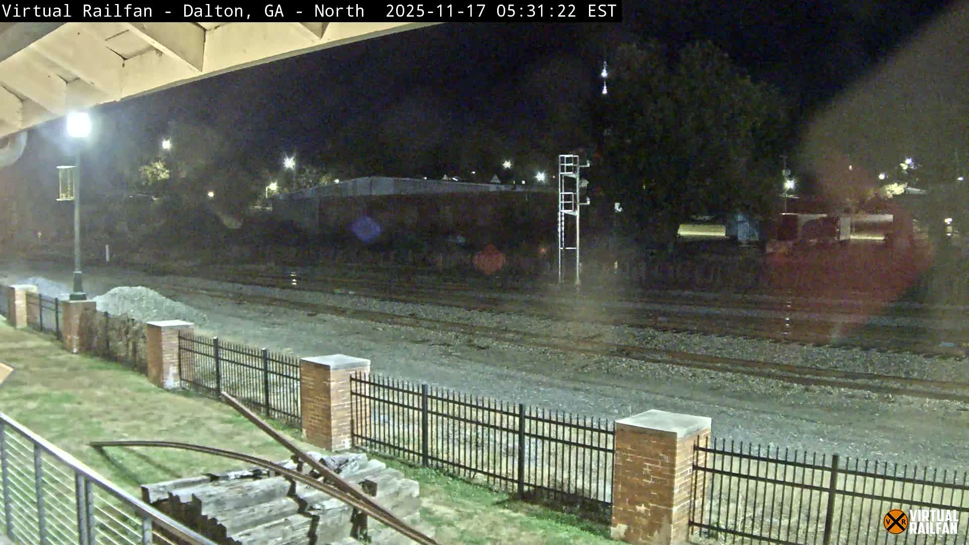 Dalton Railway Road from Dalton freight Depot Live Cam - Dalton, Whitfield, Georgia, USA