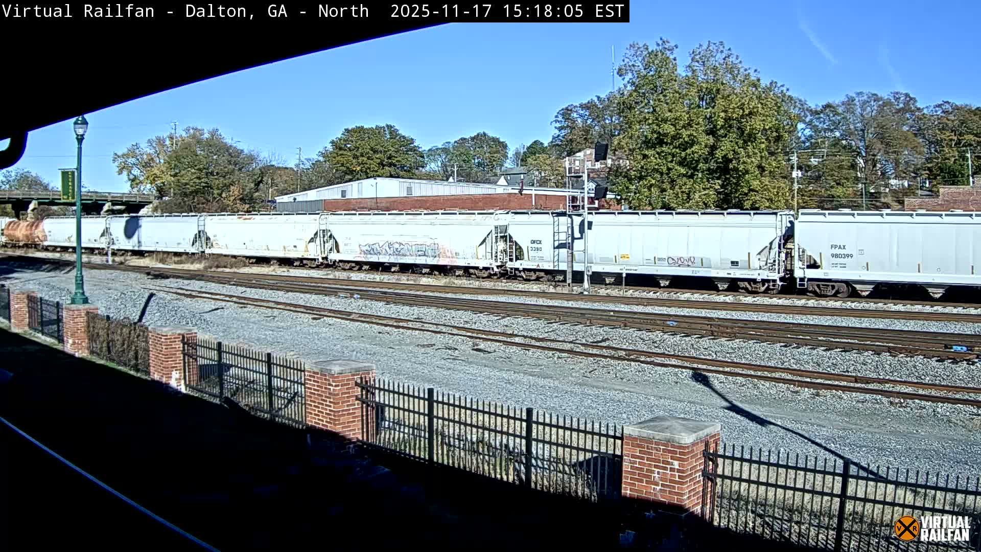 Dalton Railway Road from Dalton freight Depot Live Cam - Dalton, Whitfield, Georgia, USA