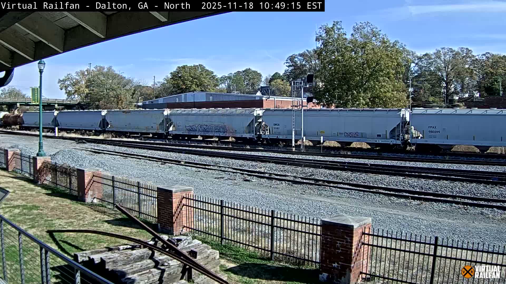 Dalton Railway Road from Dalton freight Depot Live Cam - Dalton, Whitfield, Georgia, USA