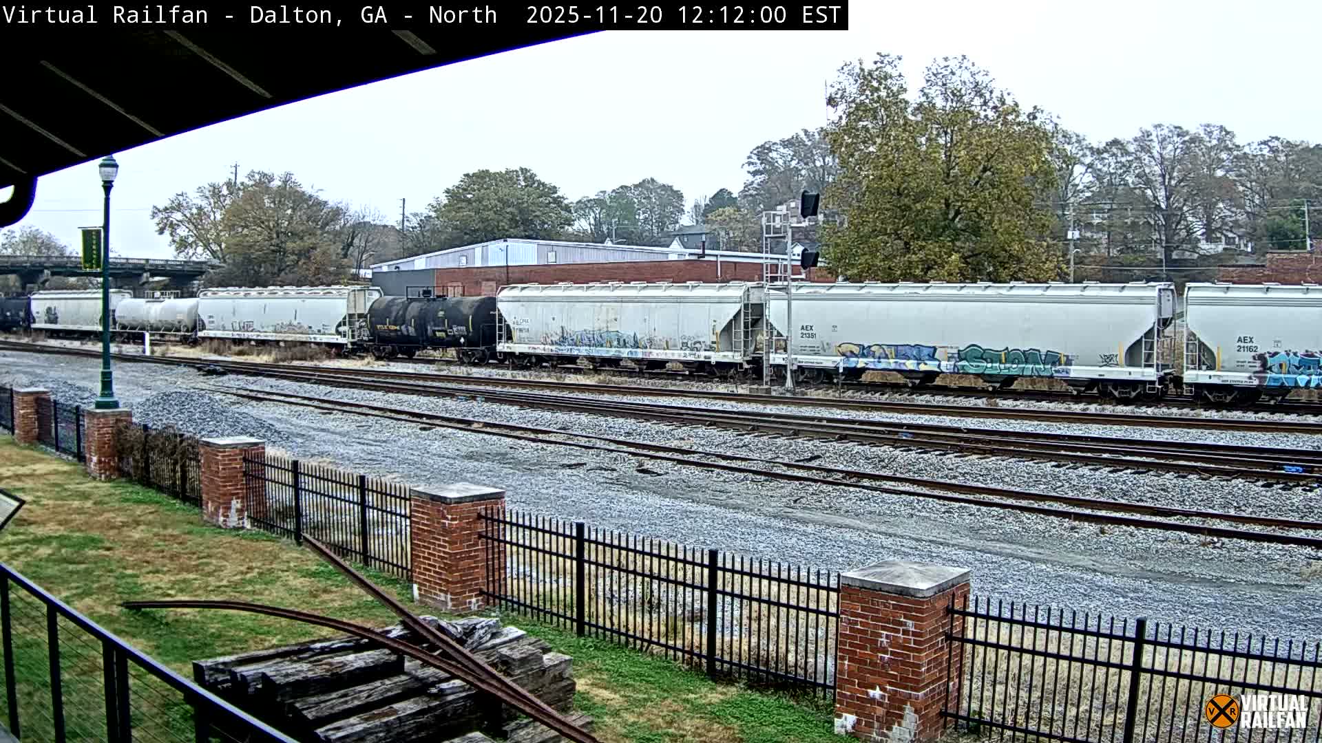 Dalton Railway Road from Dalton freight Depot Live Cam - Dalton, Whitfield, Georgia, USA