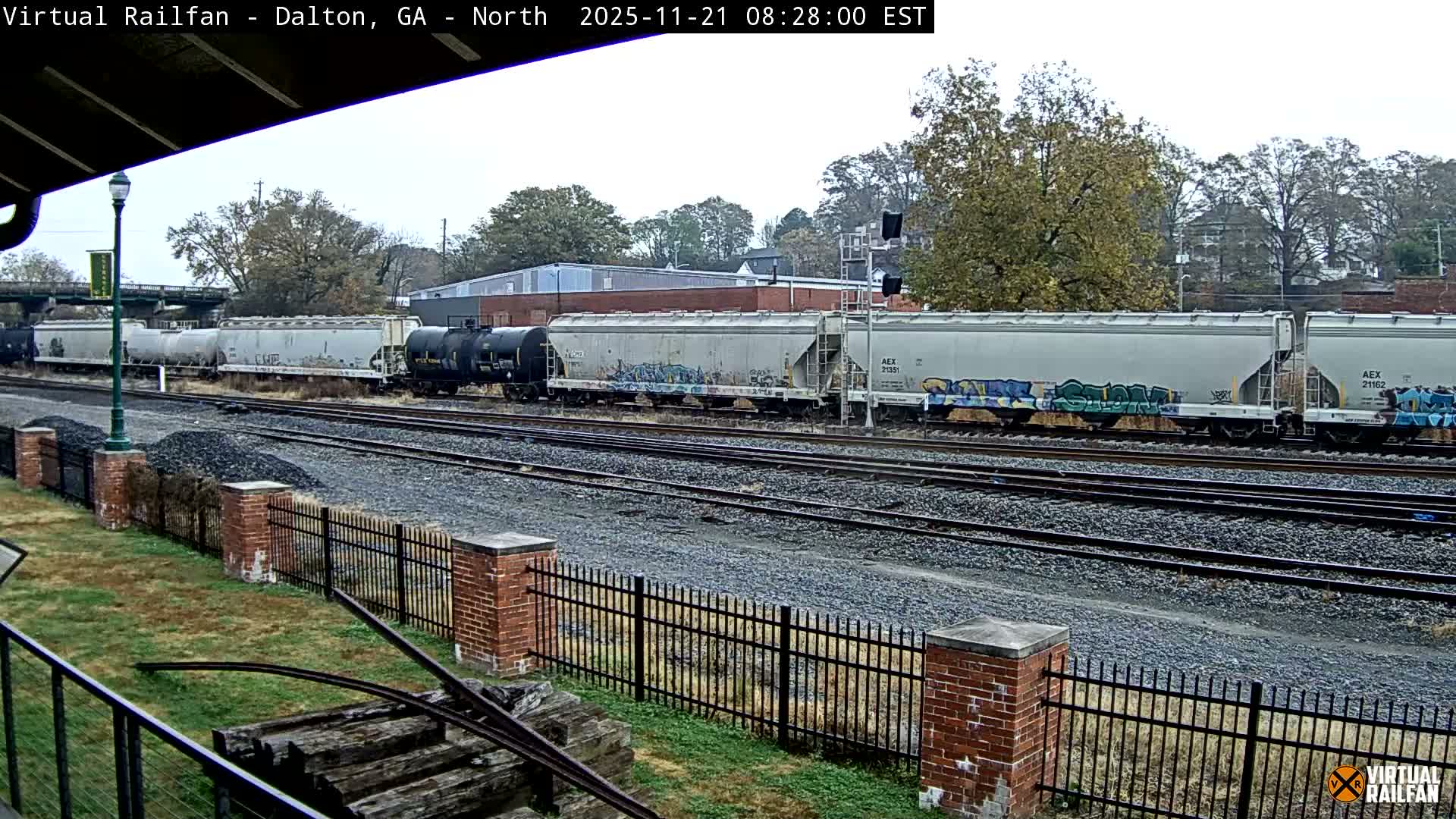 Dalton Railway Road from Dalton freight Depot Live Cam - Dalton, Whitfield, Georgia, USA