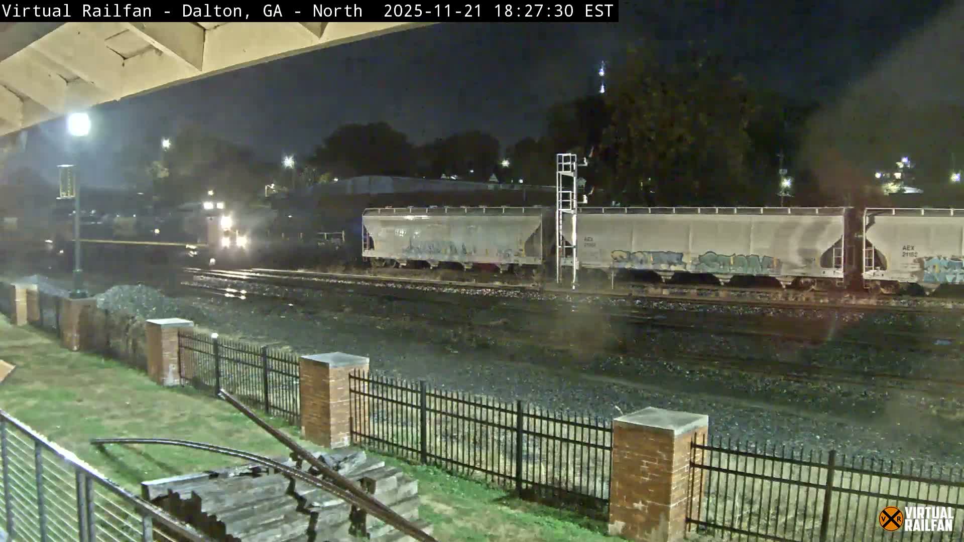 Dalton Railway Road from Dalton freight Depot Live Cam - Dalton, Whitfield, Georgia, USA
