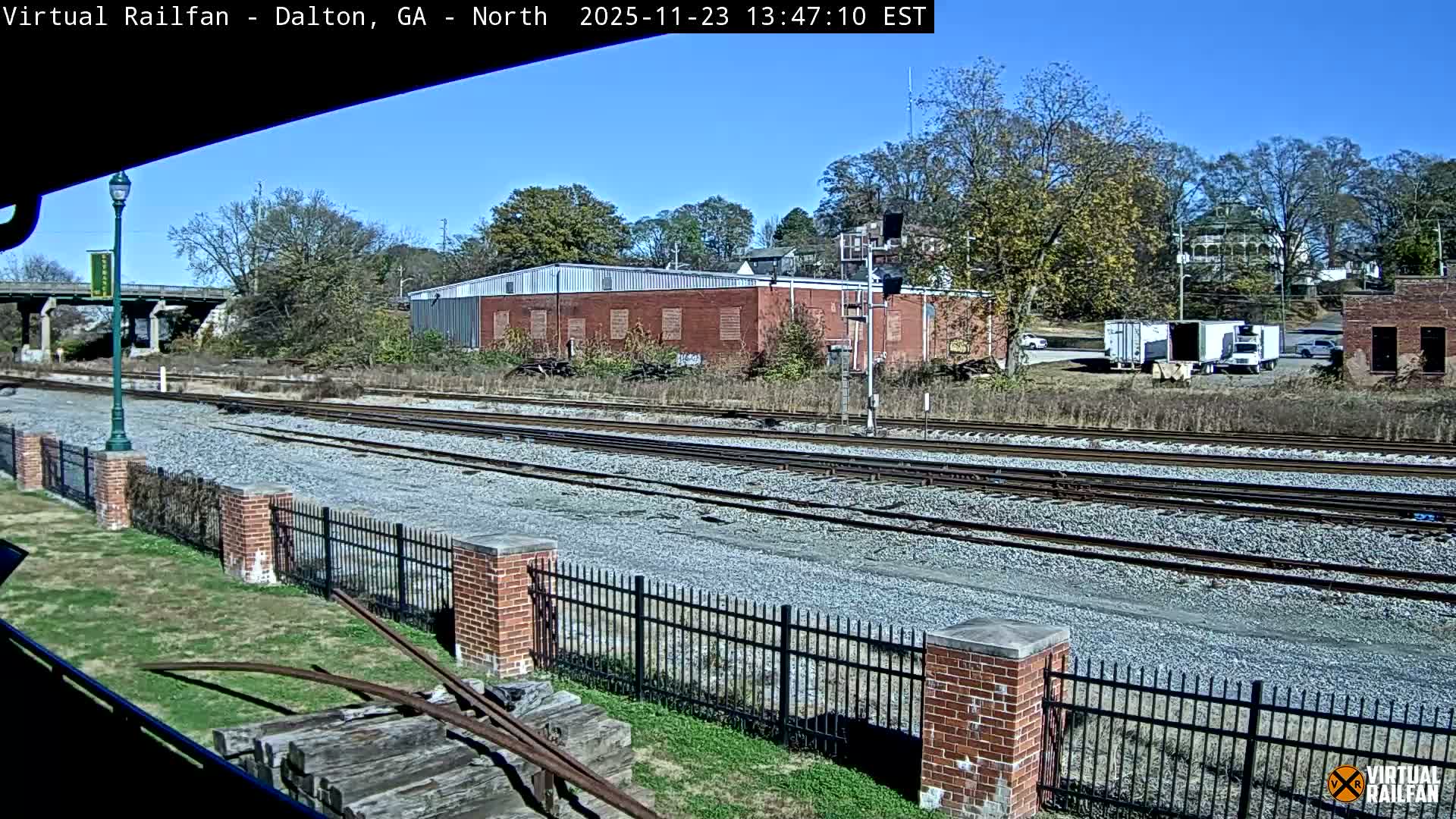 Dalton Railway Road from Dalton freight Depot Live Cam - Dalton, Whitfield, Georgia, USA