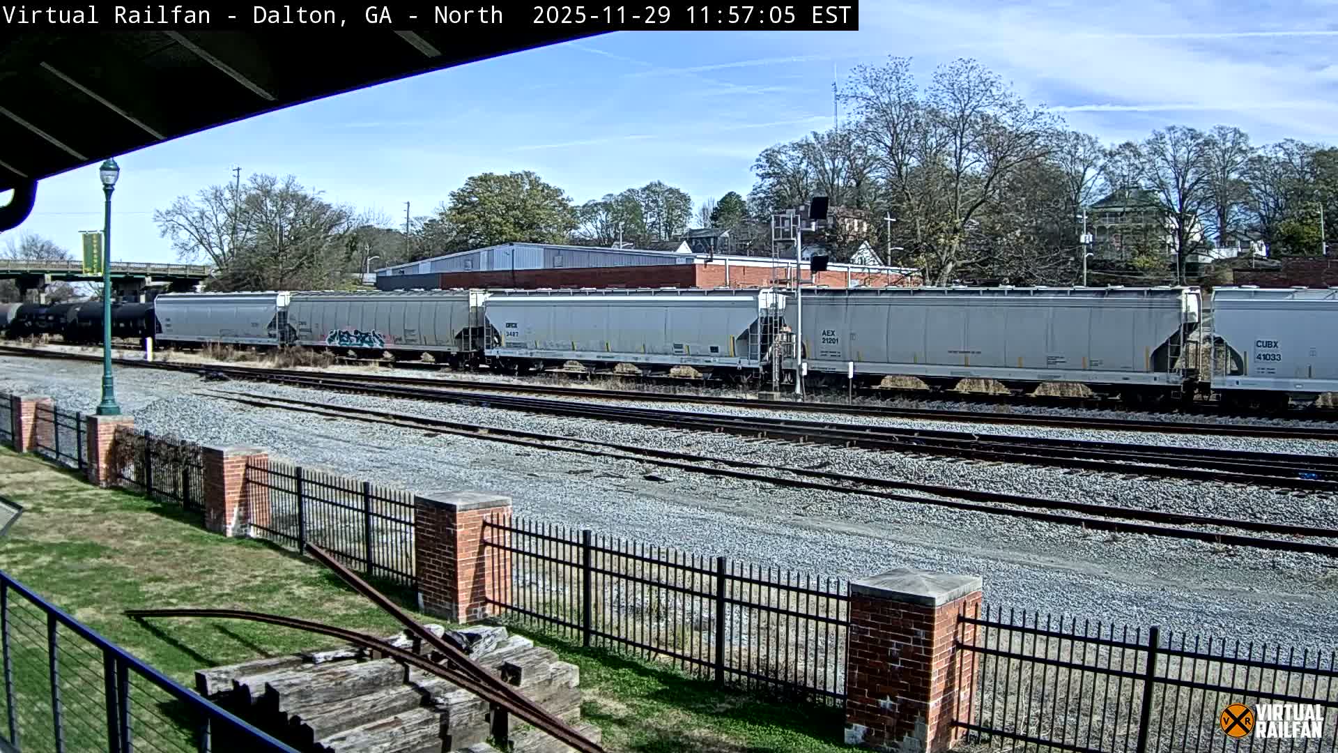 Dalton Railway Road from Dalton freight Depot Live Cam - Dalton, Whitfield, Georgia, USA