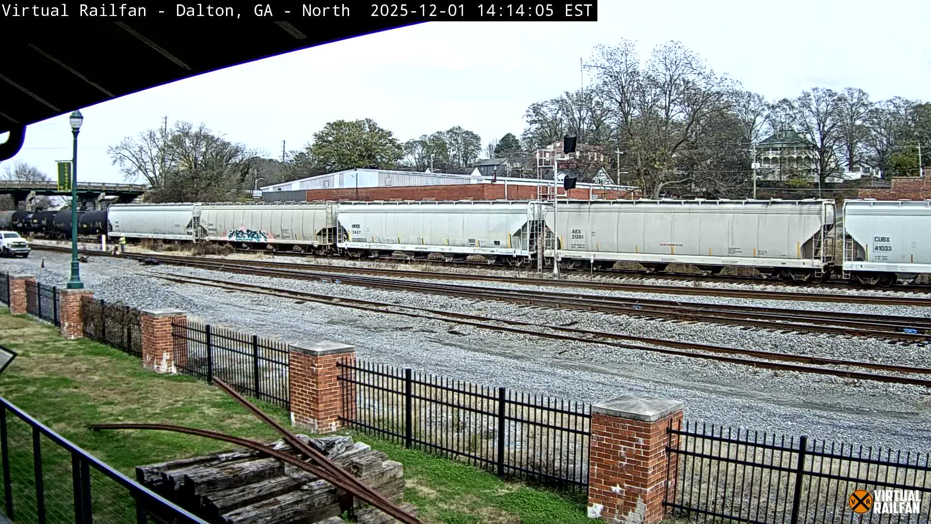 Dalton Railway Road from Dalton freight Depot Live Cam - Dalton, Whitfield, Georgia, USA