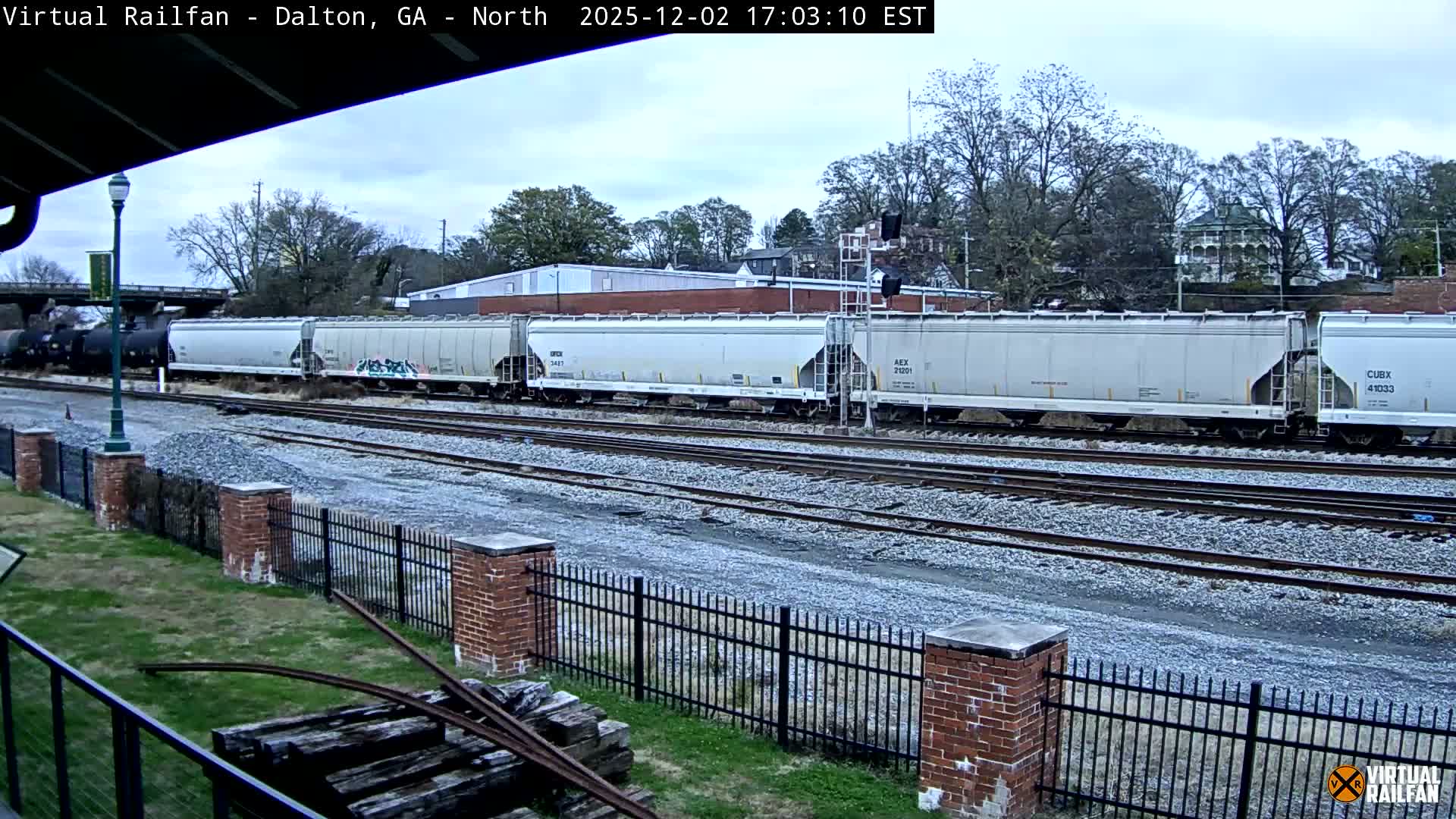 Dalton Railway Road from Dalton freight Depot Live Cam - Dalton, Whitfield, Georgia, USA