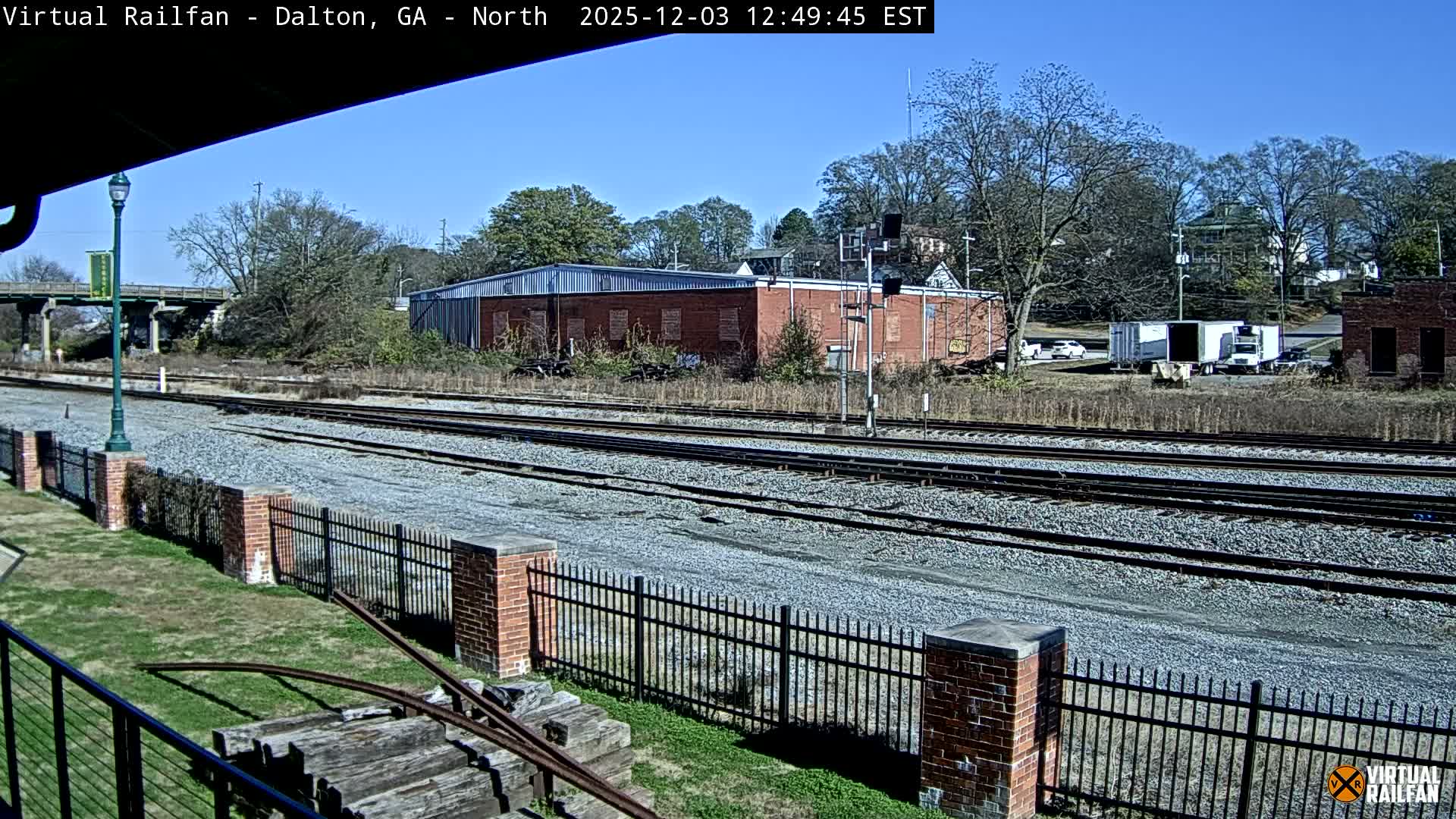 Dalton Railway Road from Dalton freight Depot Live Cam - Dalton, Whitfield, Georgia, USA