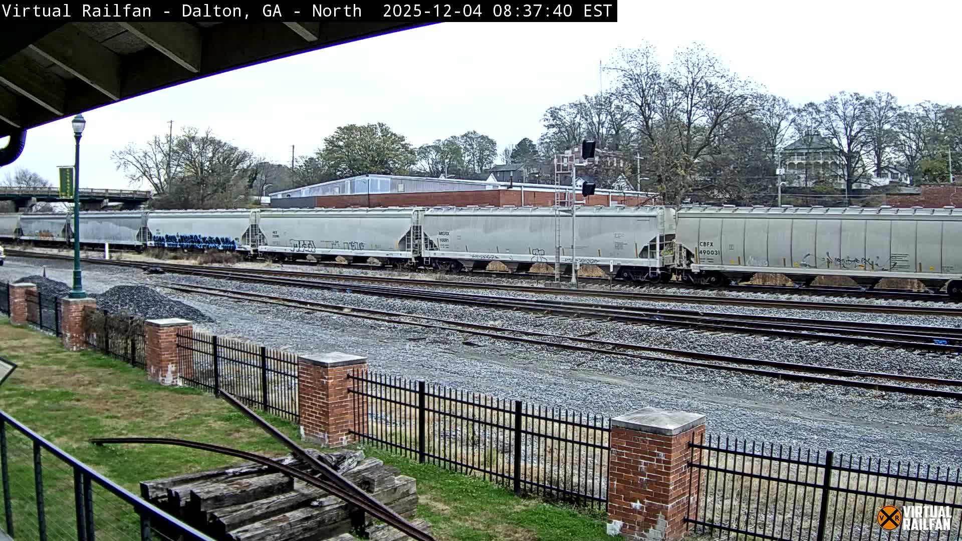 Dalton Railway Road from Dalton freight Depot Live Cam - Dalton, Whitfield, Georgia, USA