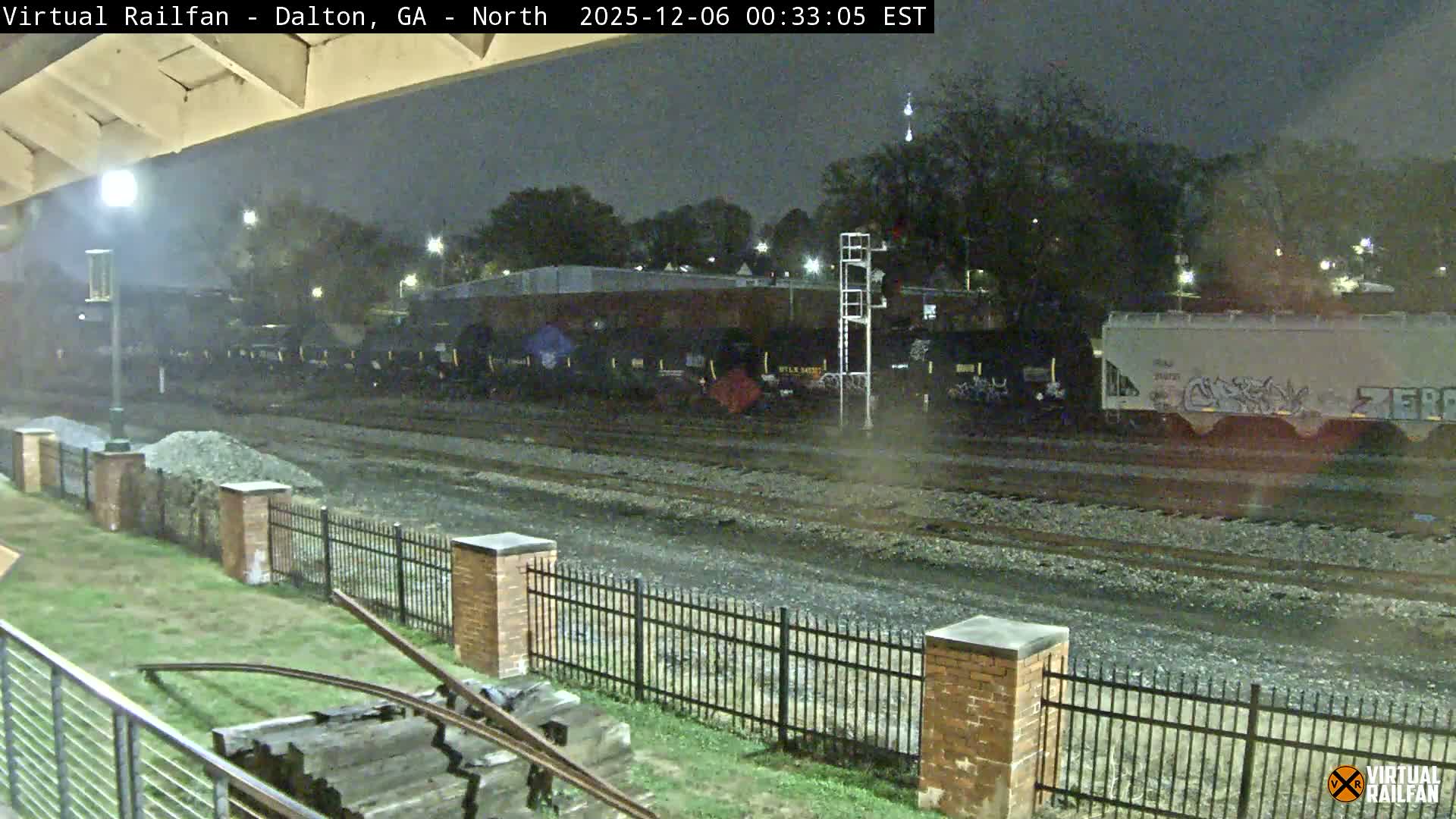 Dalton Railway Road from Dalton freight Depot Live Cam - Dalton, Whitfield, Georgia, USA