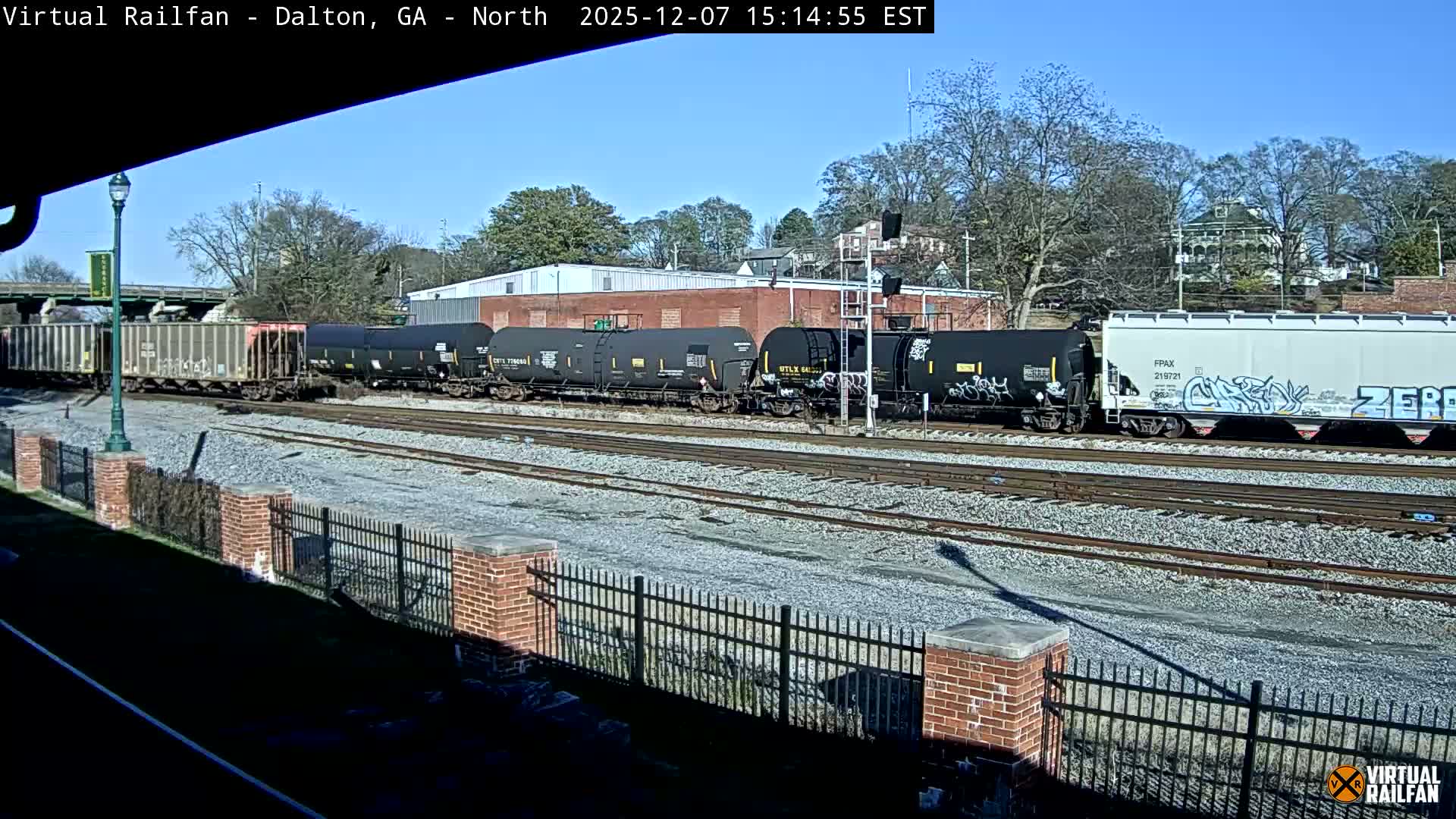 Dalton Railway Road from Dalton freight Depot Live Cam - Dalton, Whitfield, Georgia, USA