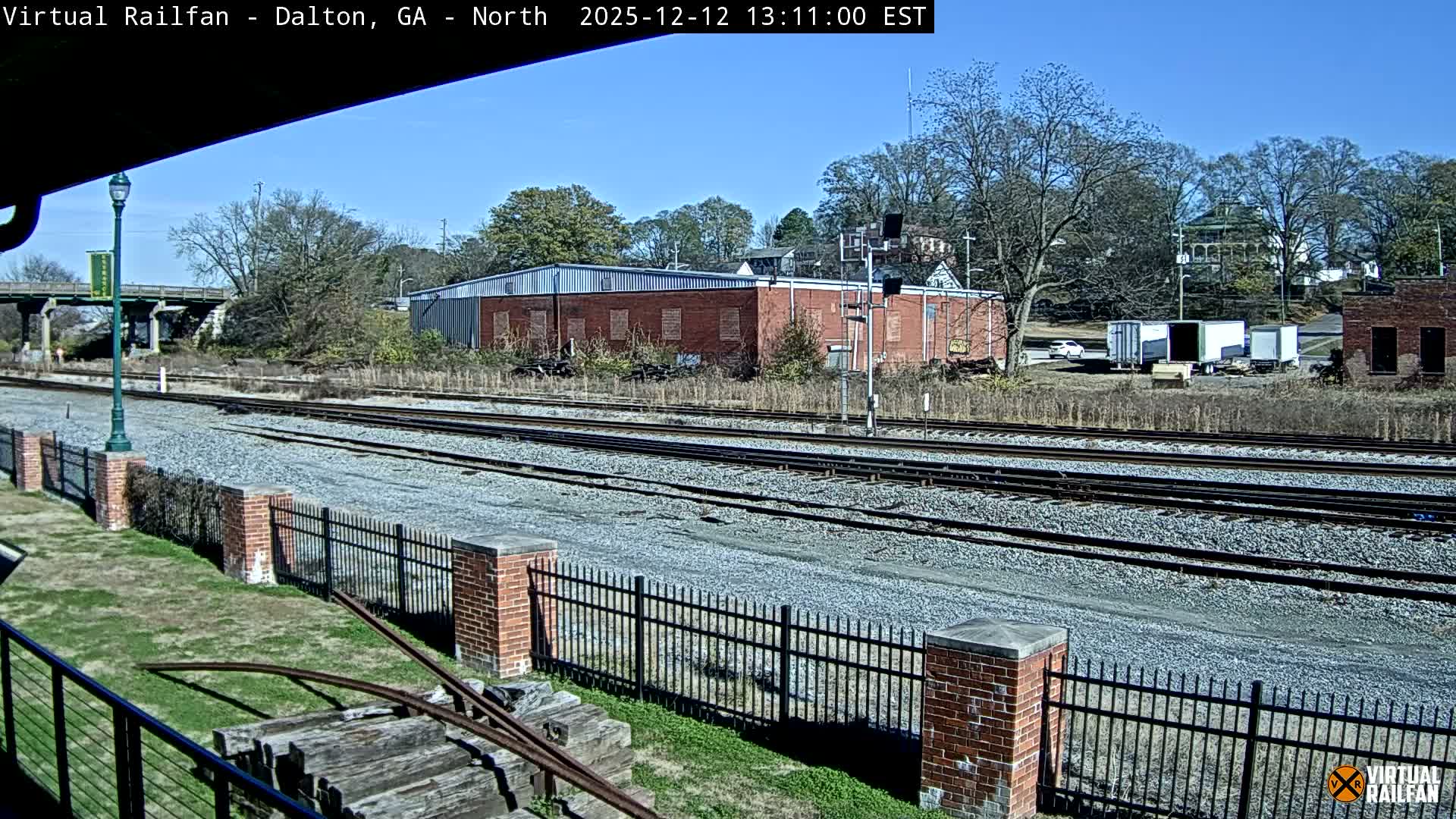 Dalton Railway Road from Dalton freight Depot Live Cam - Dalton, Whitfield, Georgia, USA