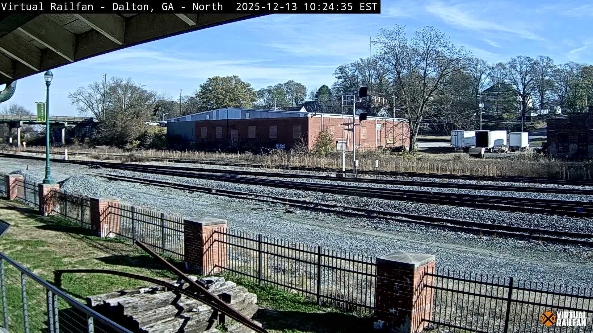 Dalton Railway Road from Dalton freight Depot Live Cam - Dalton, Whitfield, Georgia, USA
