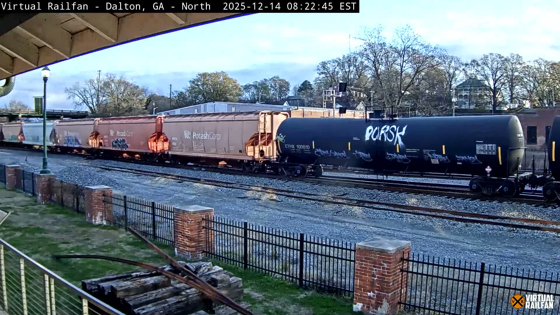 Dalton Railway Road from Dalton freight Depot Live Cam - Dalton, Whitfield, Georgia, USA