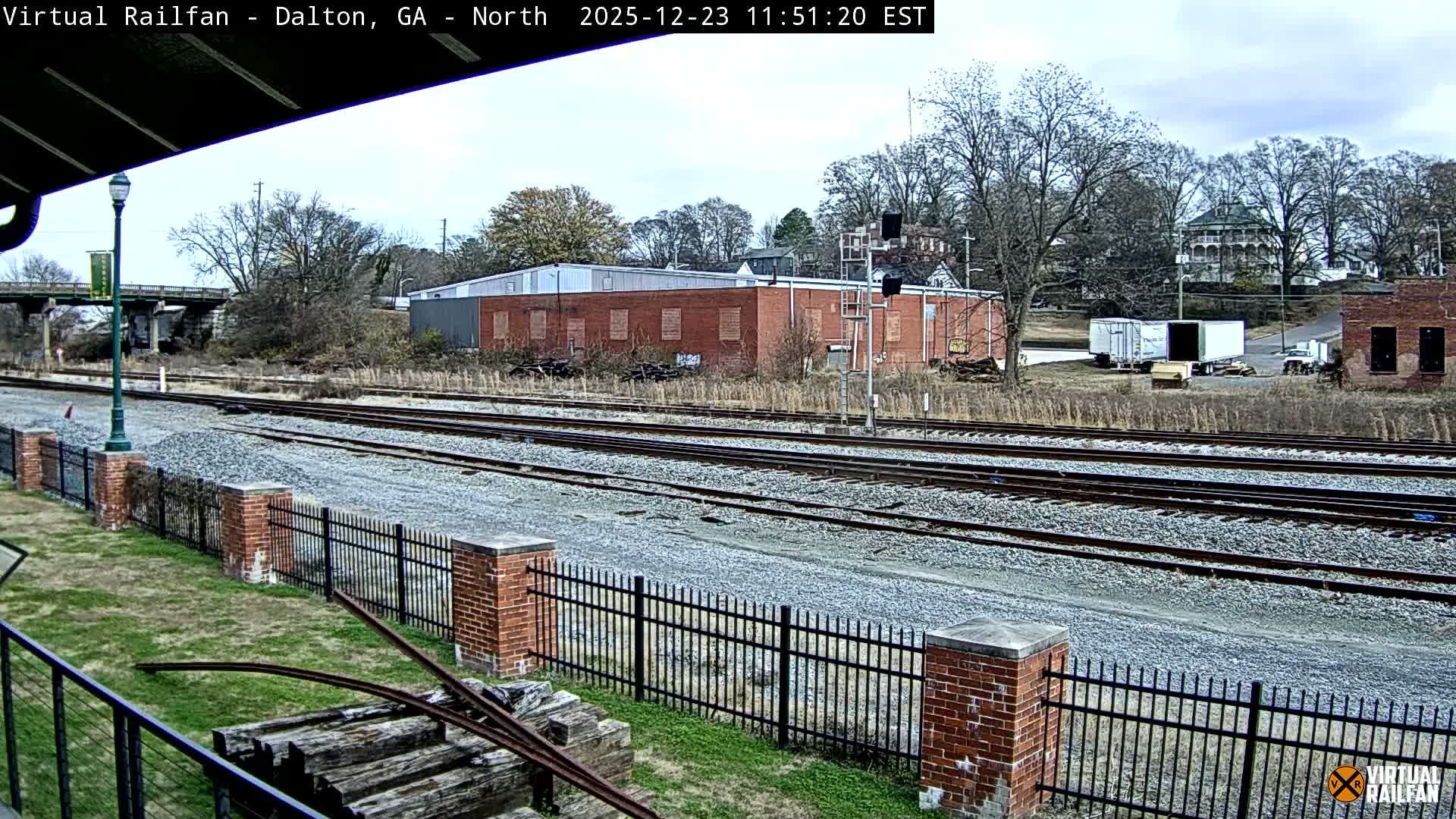 Dalton Railway Road from Dalton freight Depot Live Cam - Dalton, Whitfield, Georgia, USA