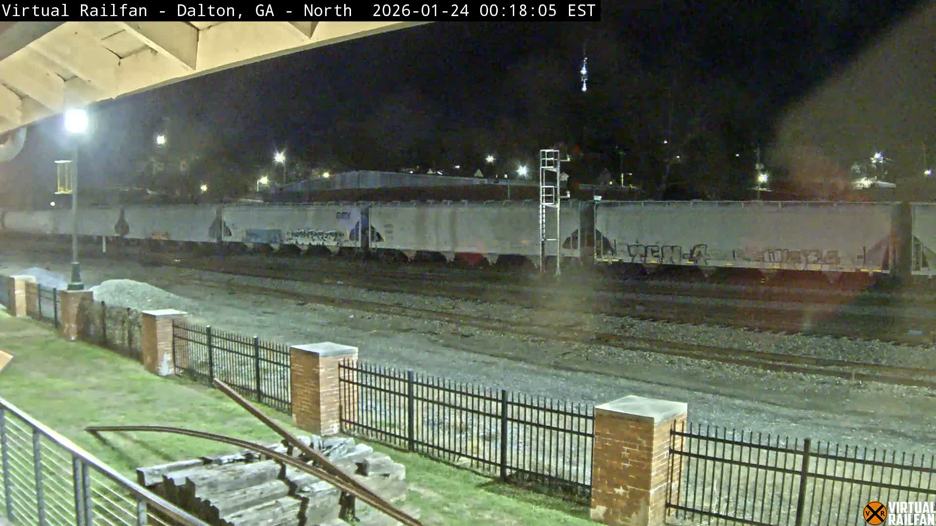 Dalton Railway Road from Dalton freight Depot Live Cam - Dalton, Whitfield, Georgia, USA