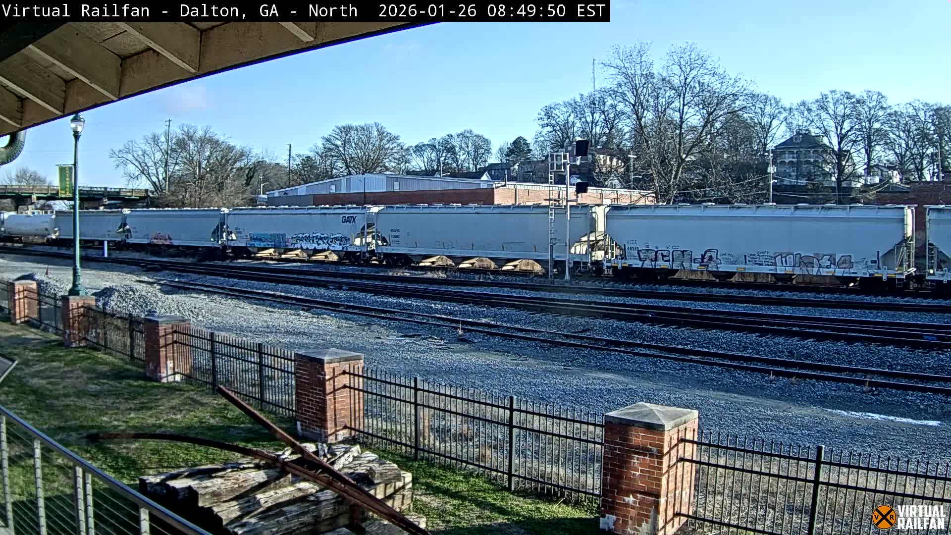 Dalton Railway Road from Dalton freight Depot Live Cam - Dalton, Whitfield, Georgia, USA