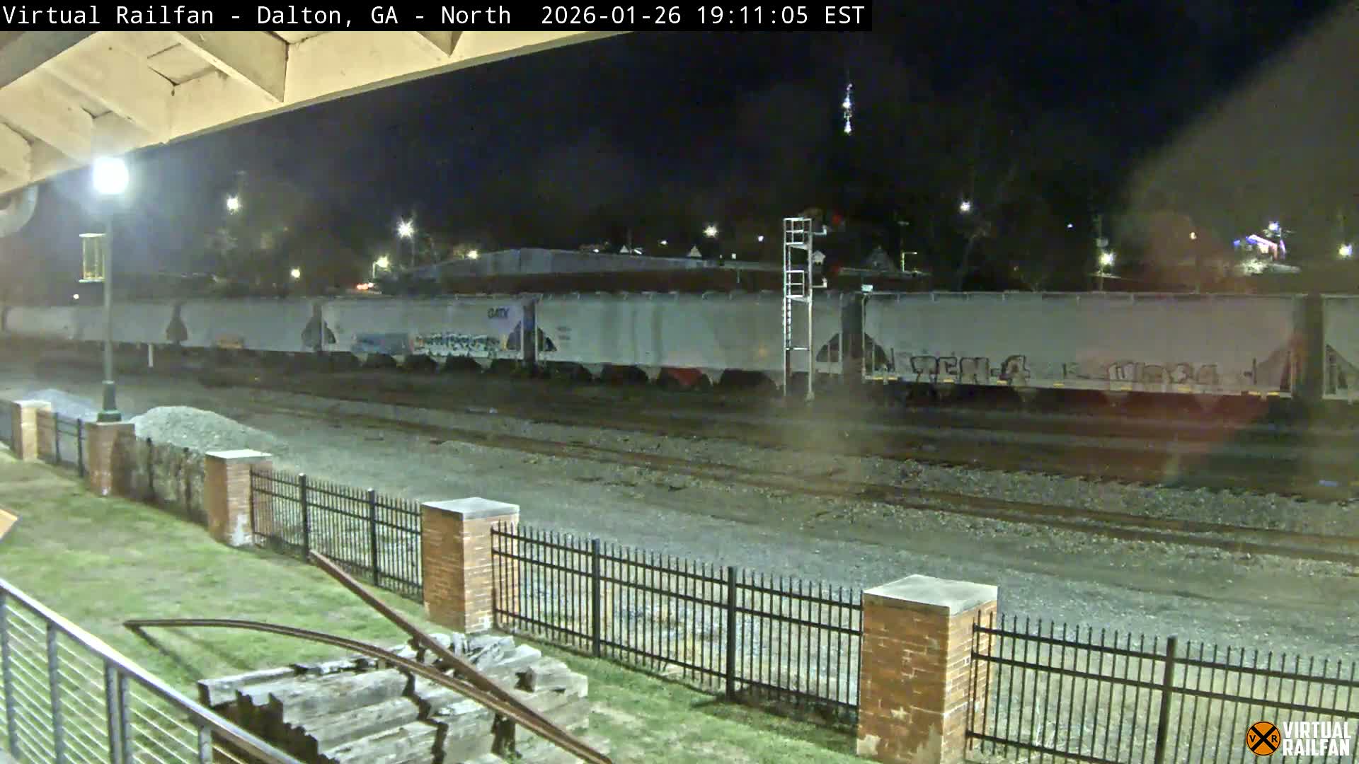 Dalton Railway Road from Dalton freight Depot Live Cam - Dalton, Whitfield, Georgia, USA