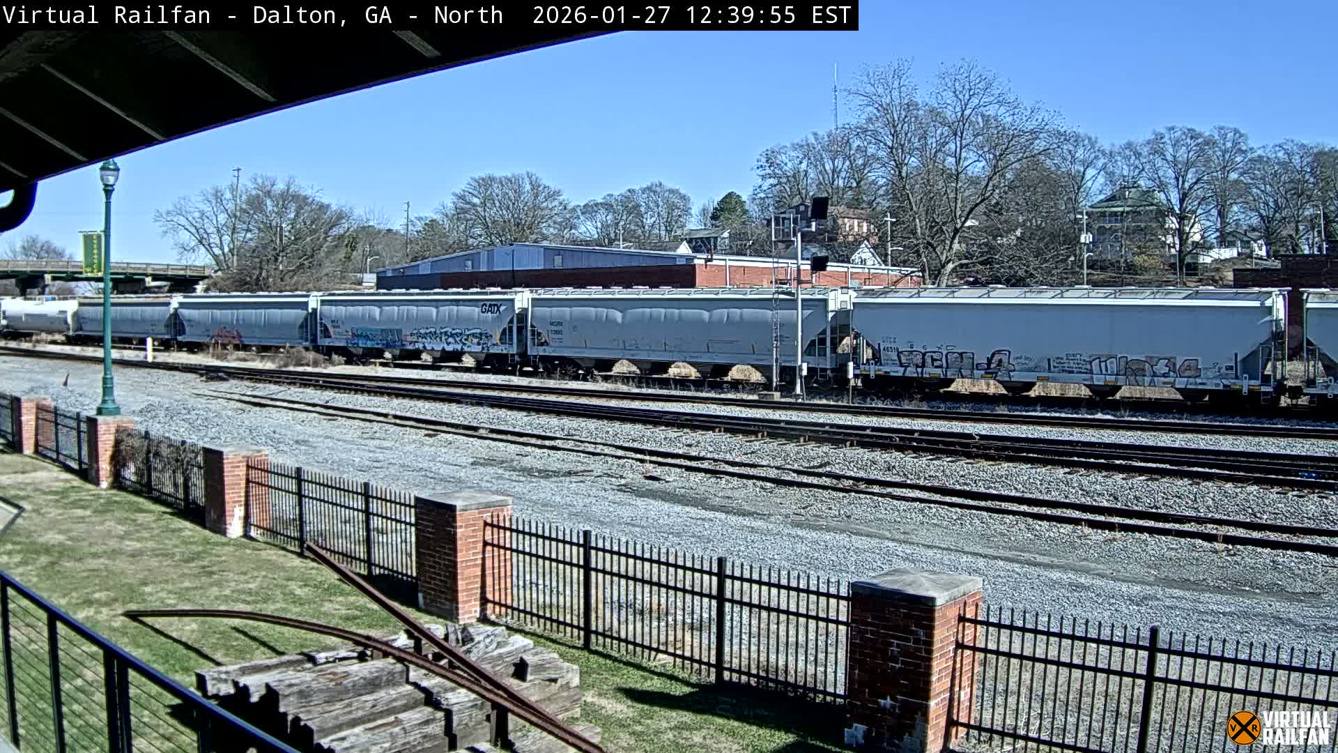 Dalton Railway Road from Dalton freight Depot Live Cam - Dalton, Whitfield, Georgia, USA