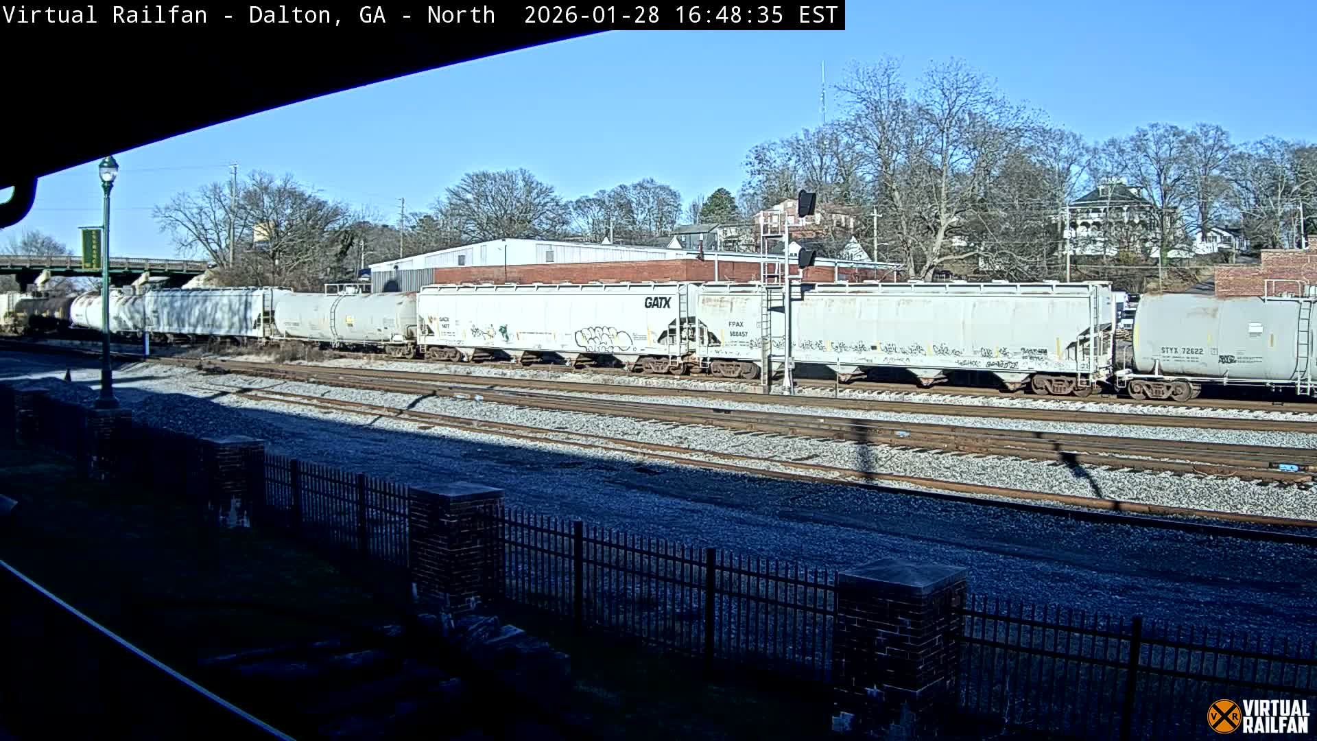Dalton Railway Road from Dalton freight Depot Live Cam - Dalton, Whitfield, Georgia, USA