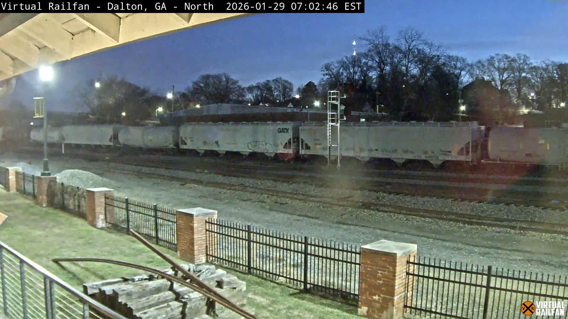 Dalton Railway Road from Dalton freight Depot Live Cam - Dalton, Whitfield, Georgia, USA