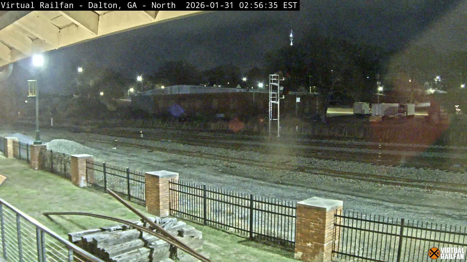 Dalton Railway Road from Dalton freight Depot Live Cam - Dalton, Whitfield, Georgia, USA