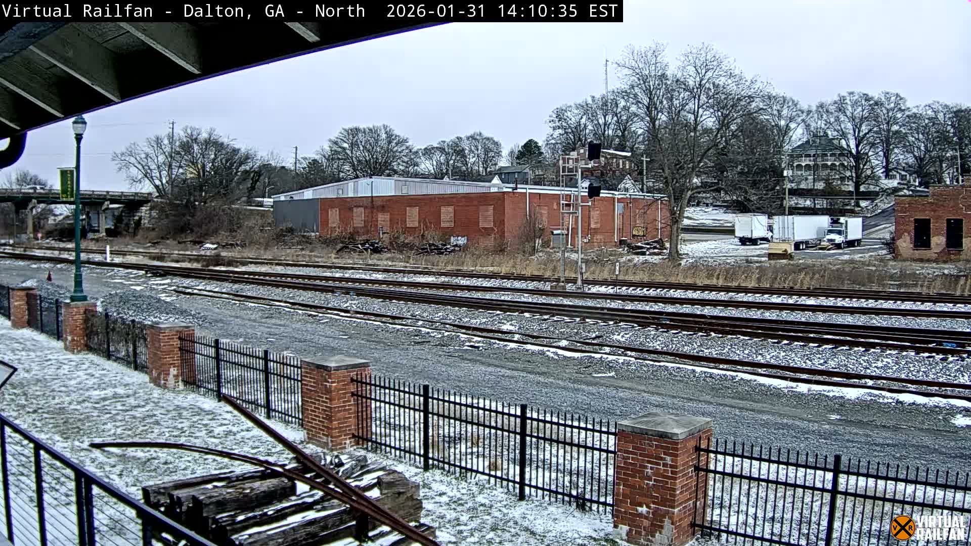 Dalton Railway Road from Dalton freight Depot Live Cam - Dalton, Whitfield, Georgia, USA