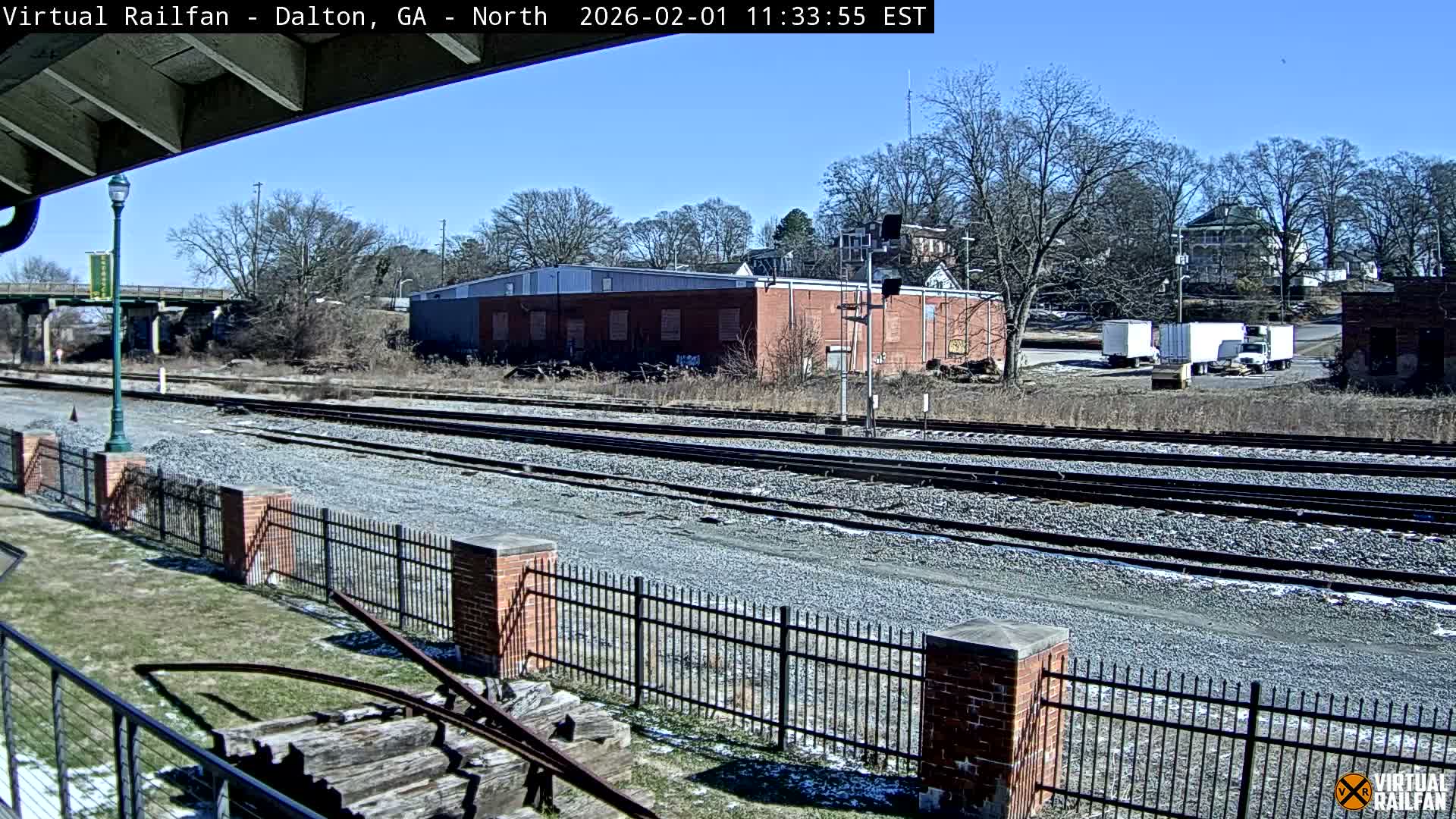 Dalton Railway Road from Dalton freight Depot Live Cam - Dalton, Whitfield, Georgia, USA